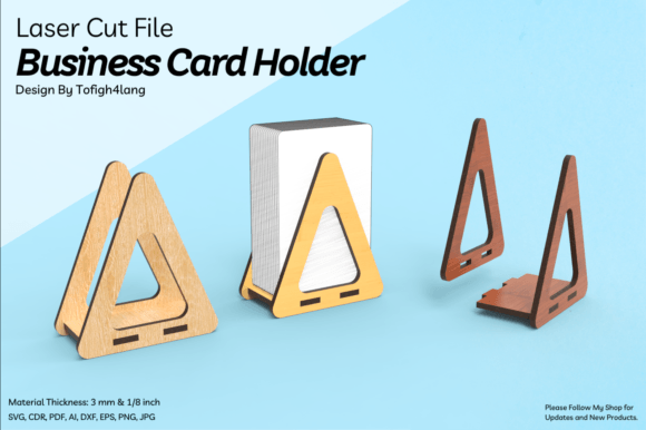 Business Card Holder Laser Cut SVG for Crafting