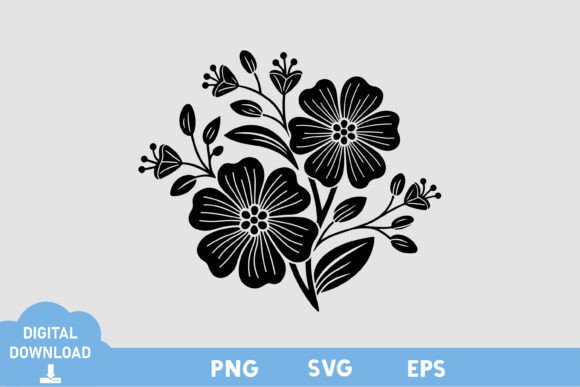 Floral Black and White Design 11