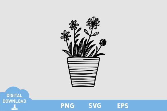 Floral Black and White Design 20 Graphics