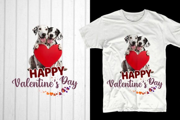 Happy Valentine’s Day Dalmatian Couple Graphics for T-Shirt Designs