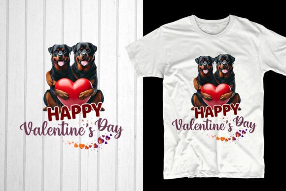 Happy Valentine’s Day Rottweiler Couple