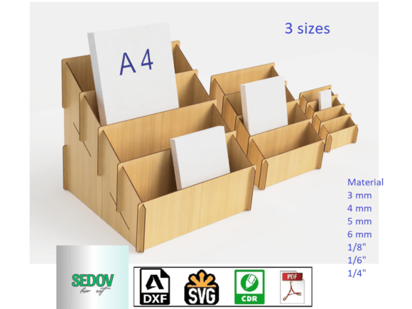 Laser Cut 4 Tier Display Case for Branding