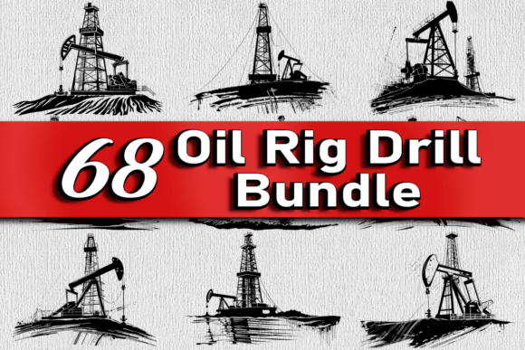 Oil Derrick Vector Bundle SVG PNG EPS