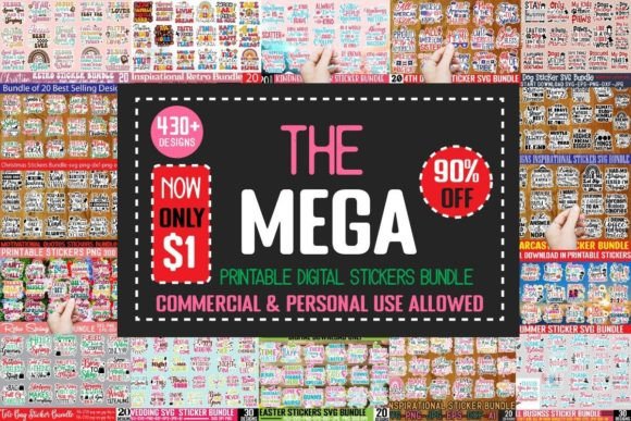Printable Digital Stickers Bundle for Modern Branding