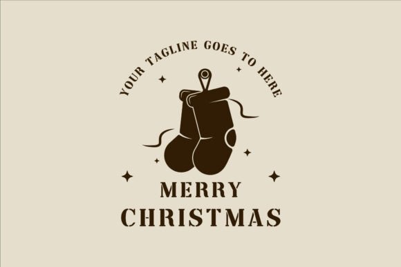 Sock Christmas Logo Vector Vintage Graphics