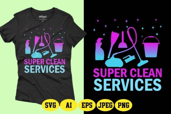 Super Clean Services SVG Design: A Graphic Asset for Modern Branding