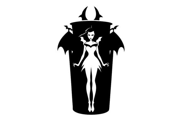 Vampire Girl Silhouette Tumbler Wrap Graphics