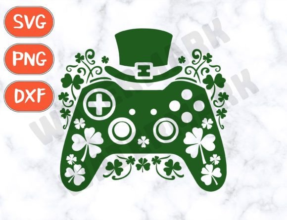 Video Game Controller Shamrock Graphics for T-Shirt Designs