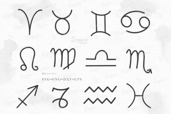 Zodiac Logo Graphics for Creative Crafts